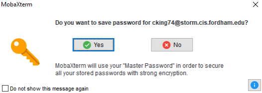 Save password option