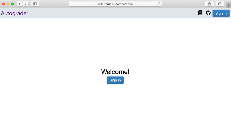 Autograder homepage